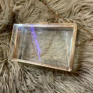 Clear gold party bag